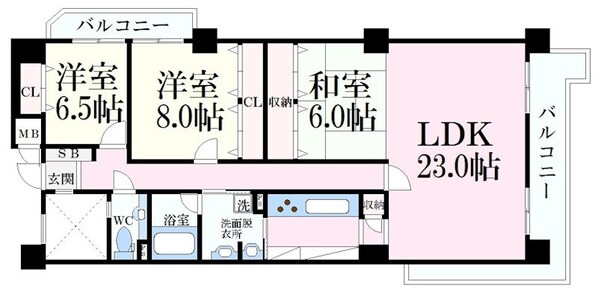 夙川駅 徒歩11分 3階の物件間取画像